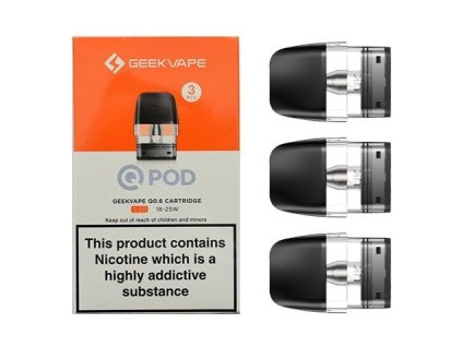 Geekvape Q Pod cartridge Top Fill (3 ks/bal.) (Balenie 3 ks, Objem 2ml, Odpor 1,2 ohm)