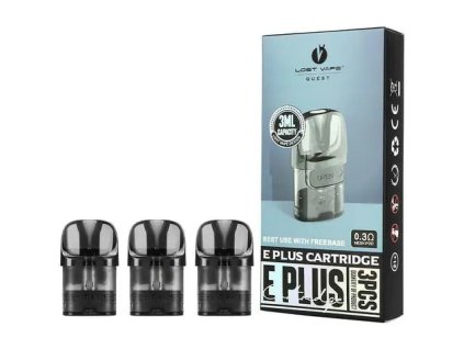 Lost Vape E Plus cartridge (3 ks/bal.) (Balenie 3 ks, Objem 3 ml, Odpor 0,8 ohm)