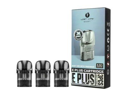 Lost Vape E Plus cartridge 2 ml (3 ks/bal.) (Objem 3 ml, Odpor 0,3 ohm)