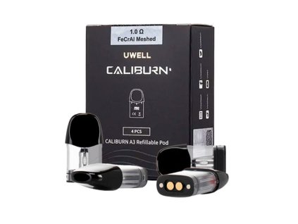 Uwell Caliburn A3 Pod cartridge 1,0 Ohm 4 ks/bal.) (Balenie 4 ks, Odpor 1,0 ohm)