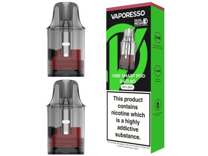 Vaporesso Vibe Pod cartridge Dual Mesh 0,6 - 0,8 ohm (2 ks/bal.) (Balenie 2 ks, Odpor 0,8 ohm)