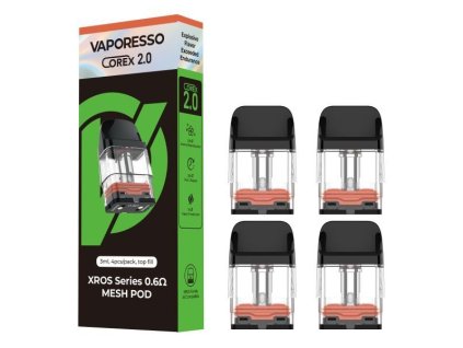 Vaporesso Xros Series Pod cartridge Corex 2.0, 4 ks/bal. (Balenie 4 ks, Odpor 1,2 ohm)