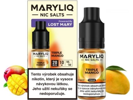 Maryliq Salt  Triple Mango 10 ml (Nikotín: 20 mg, Objem 10 ml, Príchuť ovocná)