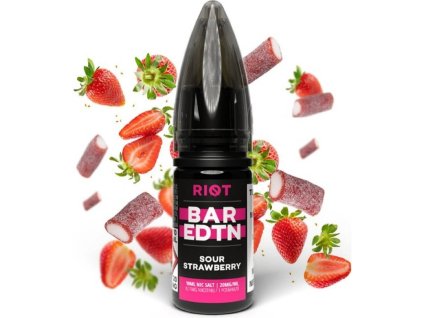 RIOT Bar Sour Strawberry 10 ml (Nikotín: 20 mg, Objem 10 ml, Príchuť ovocná)