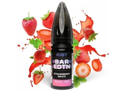 RIOT Bar Strawberry Maxx 10 ml (Nikotín: 20 mg, Objem 10 ml, Príchuť ovocná)