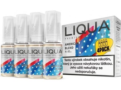 LIQUA 4 PACK American Blend 4x10 ml (Nikotín: 3 mg, Objem 10 ml)