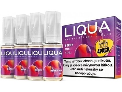 LIQUA 4PACK Berry Mix 4x10 ml (Nikotín: 3 mg, Objem 10 ml)