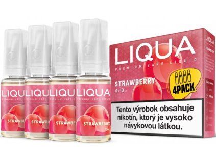 LIQUA Strawberry 4x10 ml e-liquid (4PACK) (Nikotín: 6 mg)