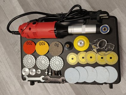 MINI ÚHLOVÁ BRUSKA SÍŤOVÁ LEŠTIČKA PŘESNÁ VÝKONNÁ 350 W + PŘÍSLUŠENSTVÍ