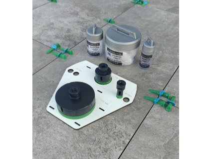 Sada diamantových korunek + vrtací šablona (PŘEKLIŽKA)