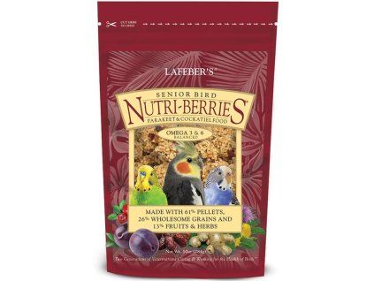 lafeber nutri berries senior cockatiel 284 gram