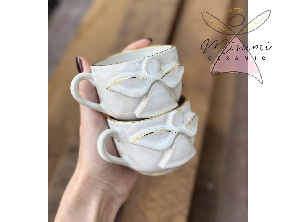 Šálka Archanjel Muriel 120ml zlatý lem