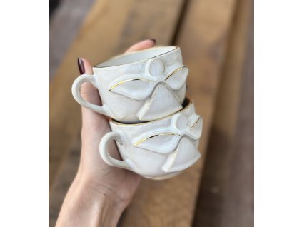 Šálka Archanjel Muriel 120ml zlatý lem