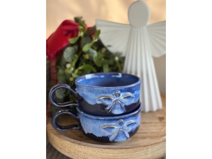 Čajová šálka Archanjel Michael- modrá