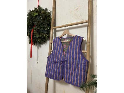 Fialková vesta proužkovaná