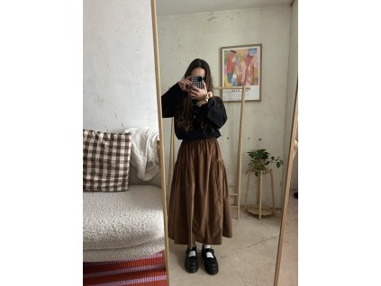 Koňaková sukně z jemného manšestru