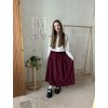 Bordó sukně z jemného manšestru