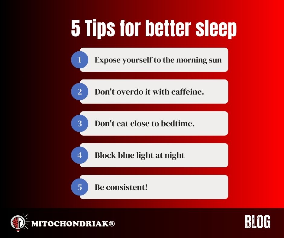 5 practical Mitochondriac tips for better sleep