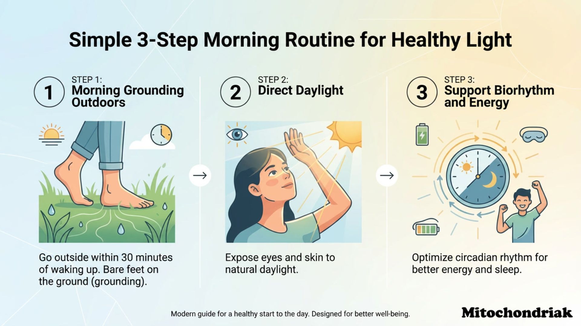 morning grounding sunlight circadian routine
