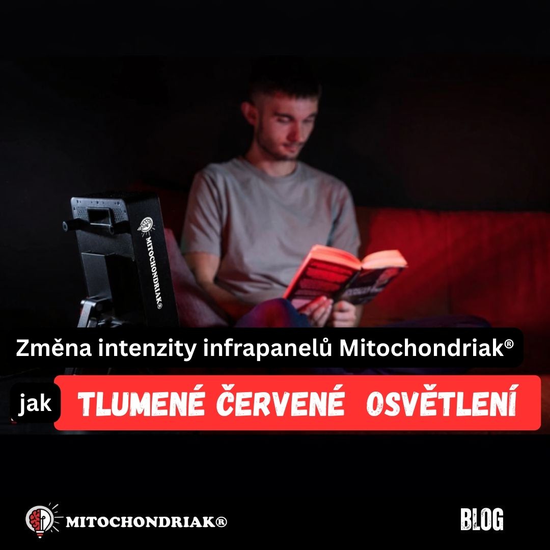 Změna intenzity panelů na tlumené červené interiérové osvětlení ​