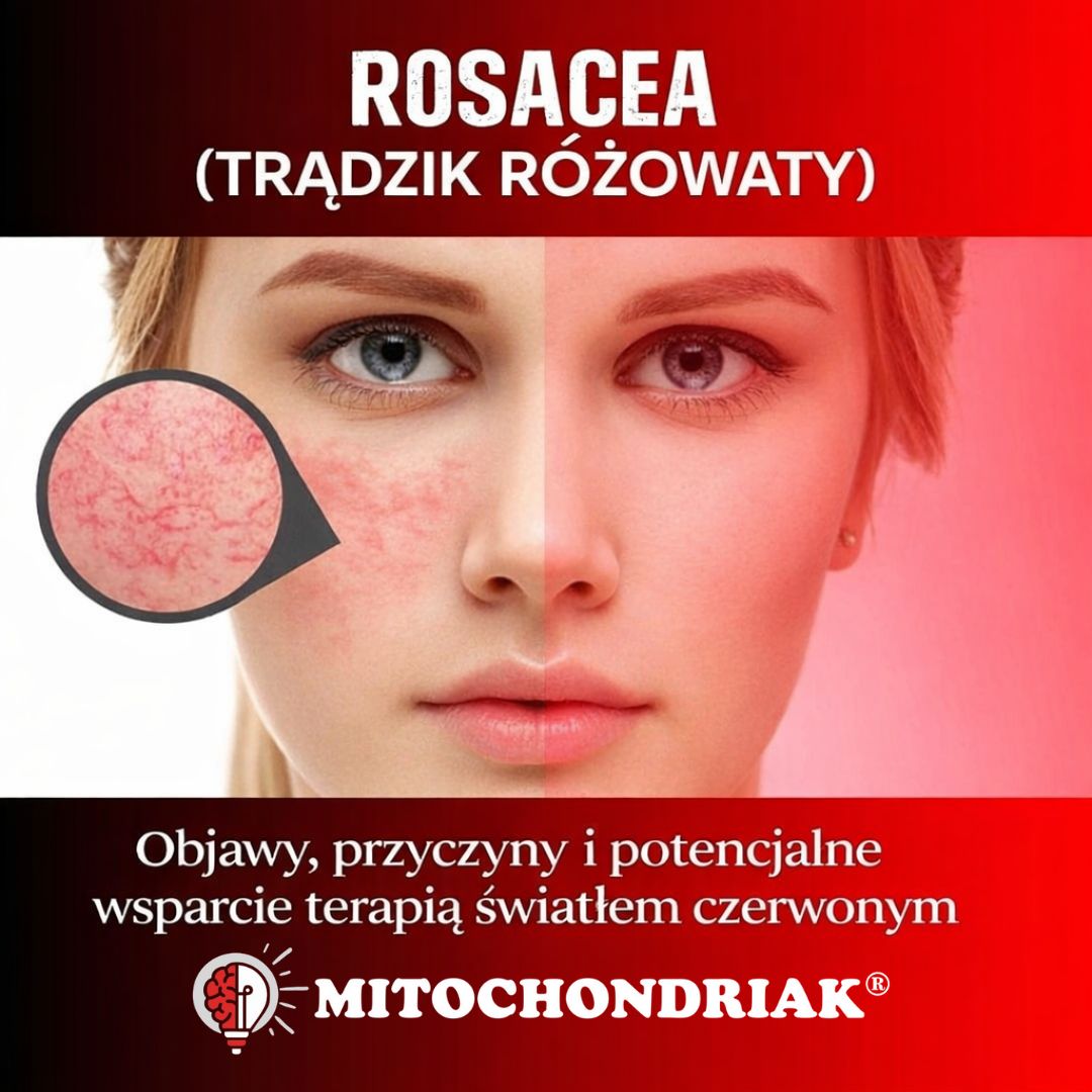 Rosacea (trądzik różowaty) – Objawy, przyczyny i terapia światłem czerwonym oraz bliską podczerwienią