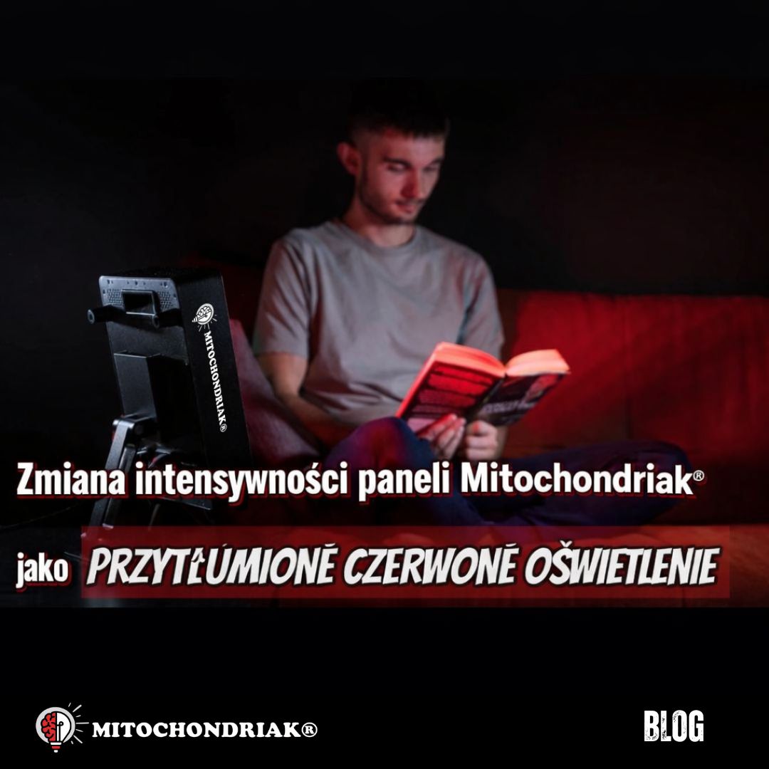 Zmiana intensywności paneli jako przytłumione czerwone oświetlenie wnętrza