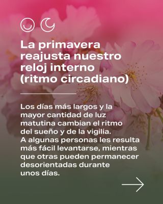 🌸 La primavera supone un gran cambio para el cuerpo. 👉 Aumenta la luz, cambian las temperaturas y el organismo reajusta su...