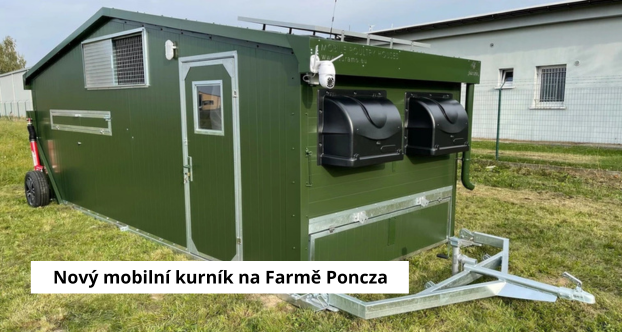Nový mobilní kurník Q100 Quramo na Farmě Poncza