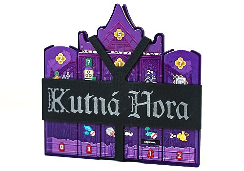 3D tištěný insert pro Kutná Hora: Město stříbra – přehled v krabici