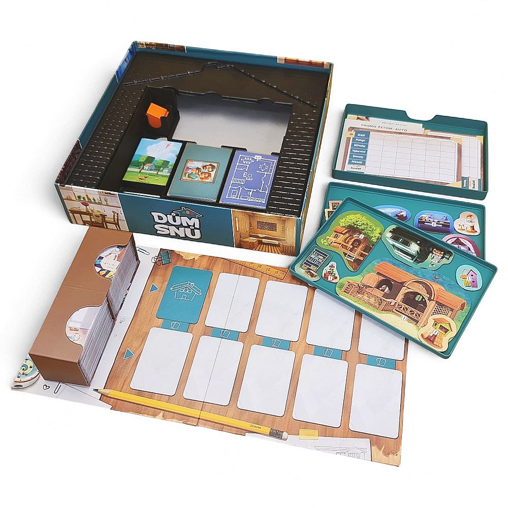 Insert do hry Dům snů – pohled na uspořádání