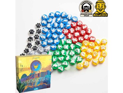 Krajina zvirat zerony zvirat MitroCZECH Harmonies animal tokens BoardGameHolic 1000x1000