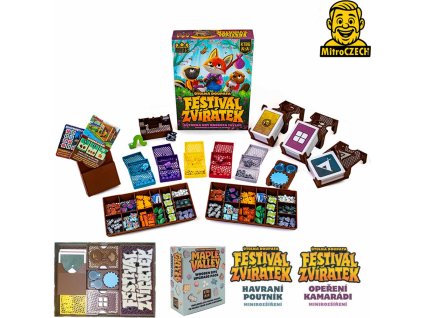 Festival zviratek insert MitroCZECH maple valley organiser BoardGameHolic opereni kamaradi havrani poutnik wooden bits upgrade pack 1000x