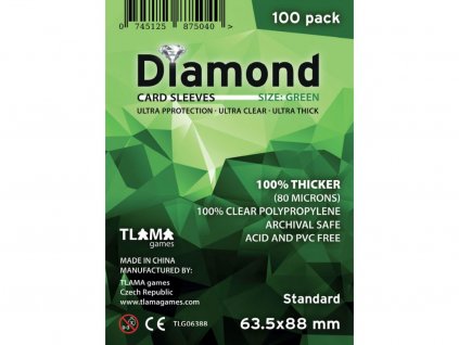Mitroczech tlama games obaly na karty diamond green standard 63 5x88 mm