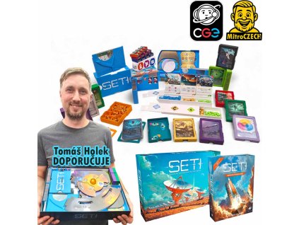 SETI Patrani po mimozemske inteligenci vesmirne agentury insert mitroczech organizer boardgameholic Search for Extraterrestrial Intelligence space agencies 1000x Tomas Holek