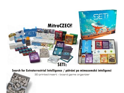 SETI: Pátrání po mimozemské inteligenci -  insert MitroCZECH organizer BoardGameHolic