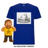 Triko MitroCZECH Chlapec a liska pozadí 05 KRÁLOVSKY MODRÁ