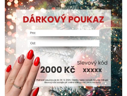Vánoční dárkový poukaz 2000 Kč