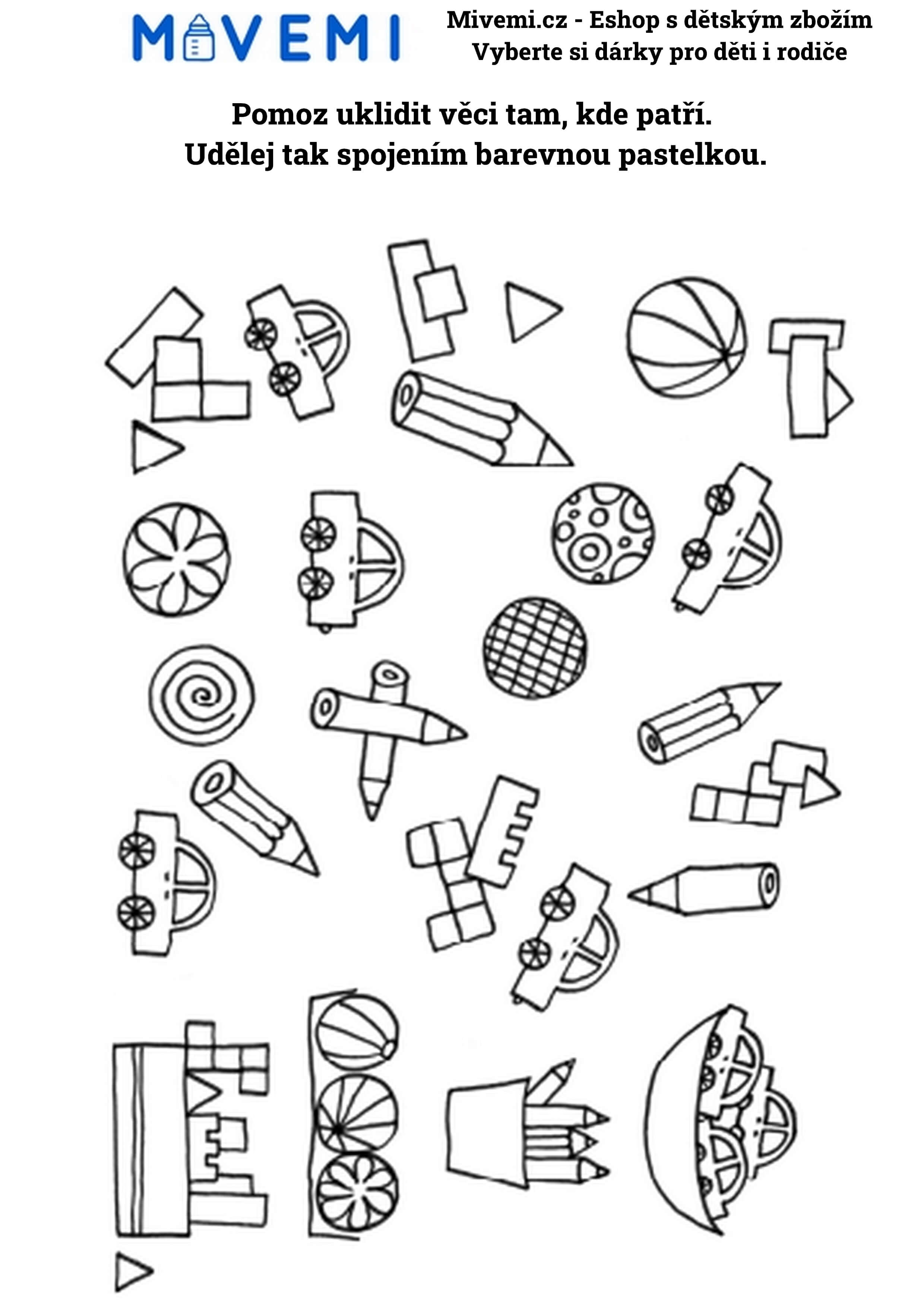 Edukativní pracovní sešit pro děti pro rozvoj dovedností a logického myšlení u předškoláků.