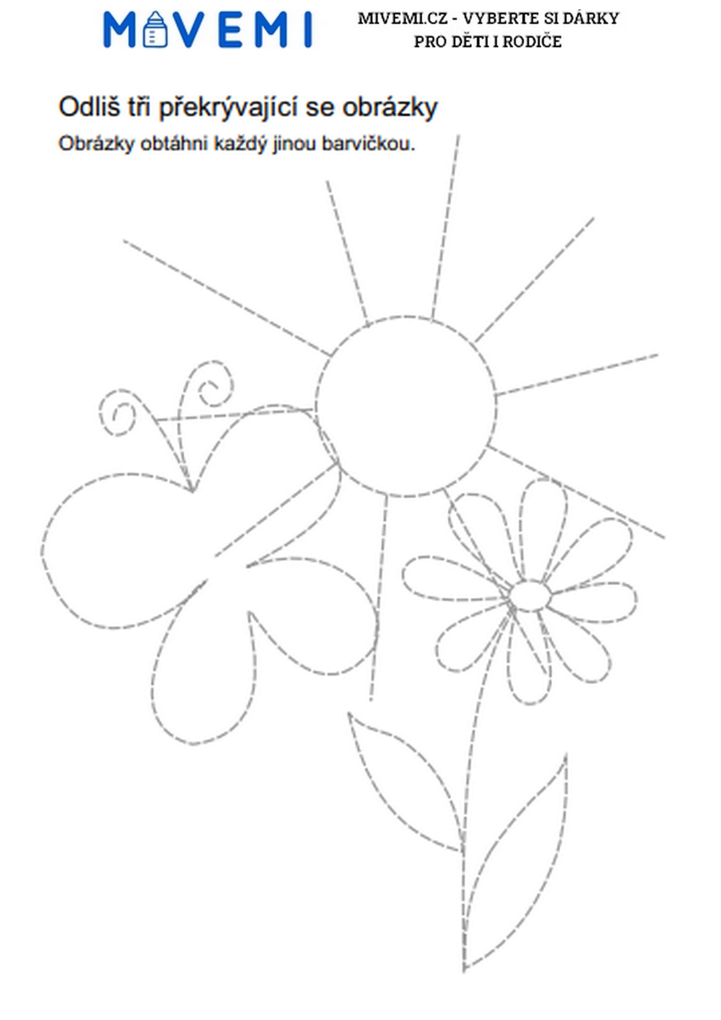 Edukativní pracovní sešit pro předškolní děti pomáhající s logickým myšlením a pozorností
