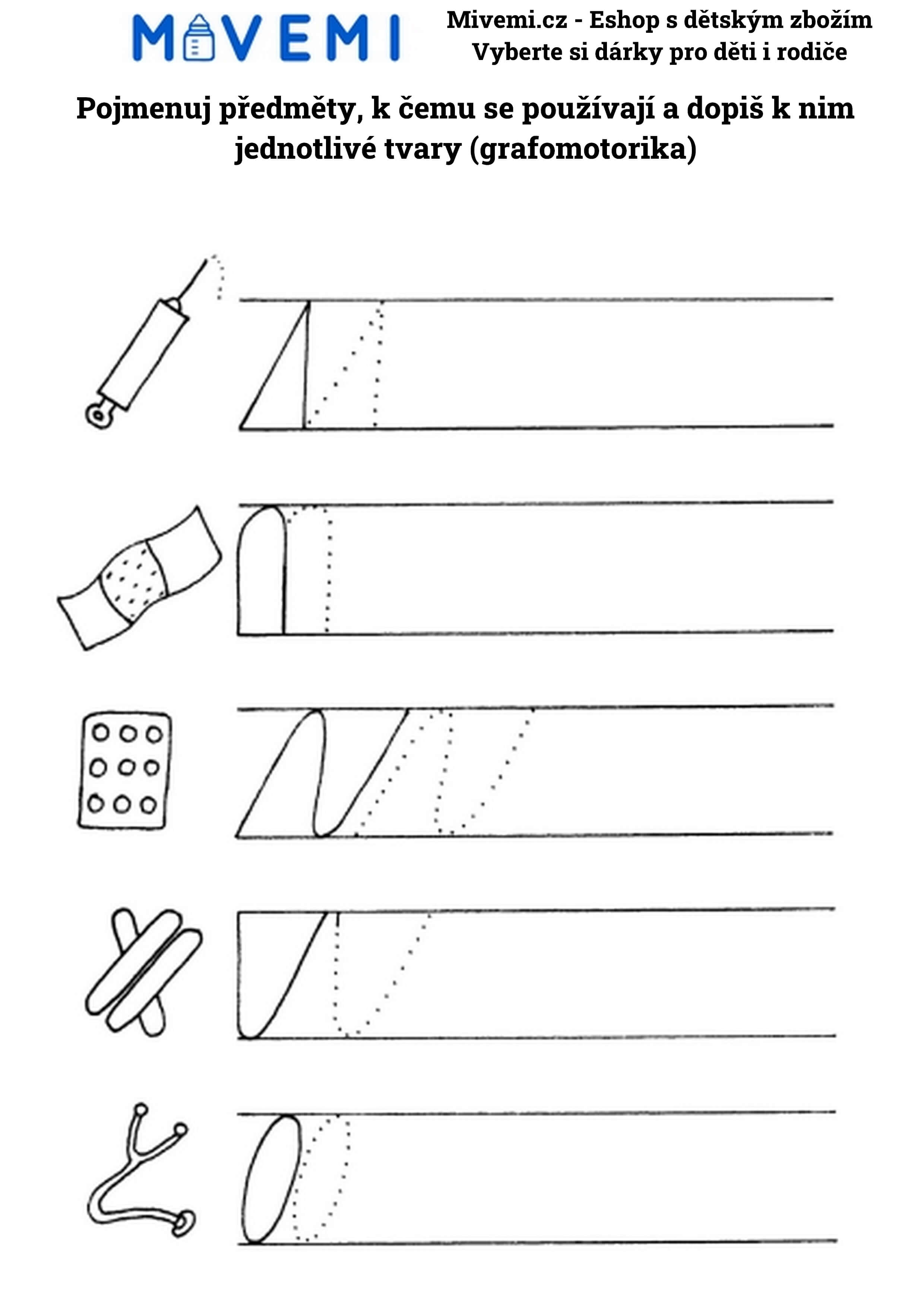 Edukativní sešit pro předškoláky podporující logické myšlení a přípravu na školu.