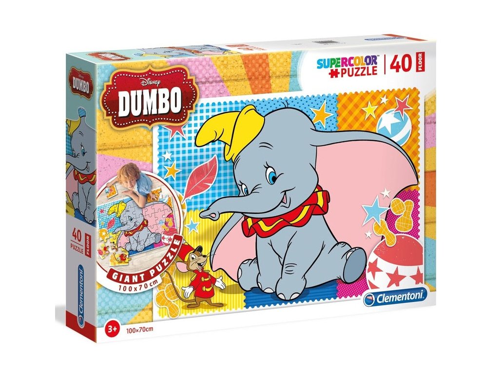 Clementoni - Puzzle Supercolor Floor 40 Dumbo
