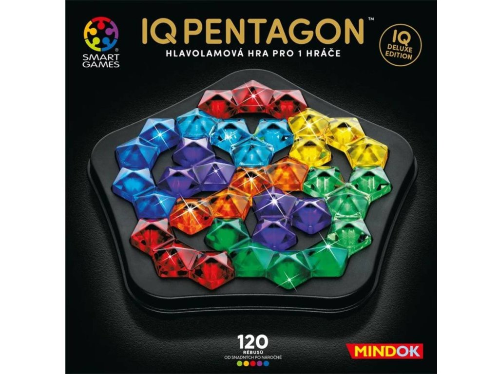 MINDOK Hlavolamová hra SMART GAMES IQ Deluxe-Pentagon 120 rébusů
