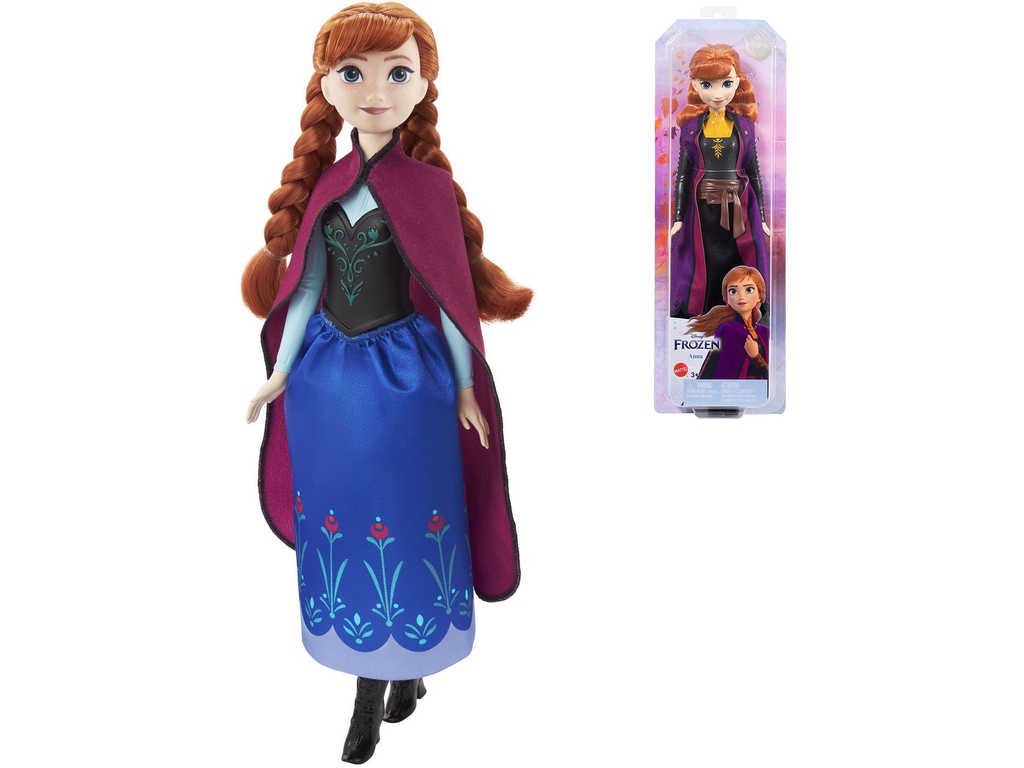 MATTEL Panenka Anna Frozen (Ledové Království) blister 2 druhy