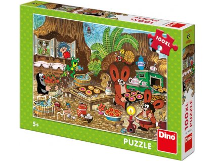 DINO Puzzle XL Krtek v kuchyni (Krteček) 100 dílků 47x33cm skládačka v krabici