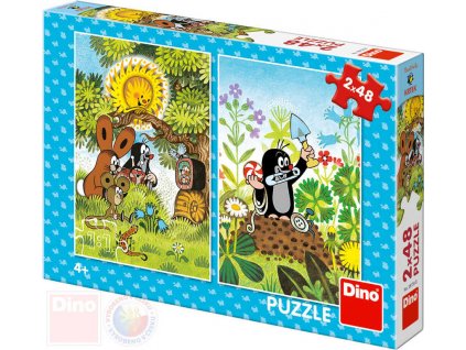 DINO Puzzle Krtek a přátelé (Krteček) 18x26cm skládačka 2x48 dílků