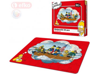 EFKO Puzzle The Simpsons Pánská jízda skládačka 21x15cm 54 dílků v krabici