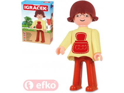 EFKO IGRÁČEK Babička figurka 7,5cm rodina v krabičce STAVEBNICE