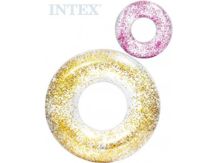 INTEX Kruh Glitter nafukovací flitrový 119cm plavací kolo do vody 2 barvy 56274