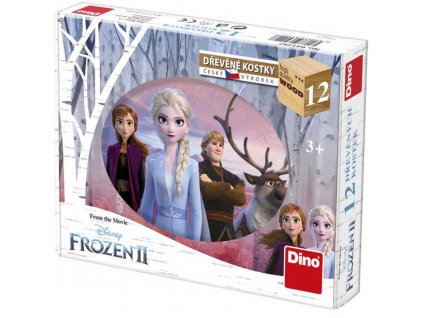 DINO DŘEVO Kubus Frozen 2 (Ledové Království) kostky obrázkové set 12ks
