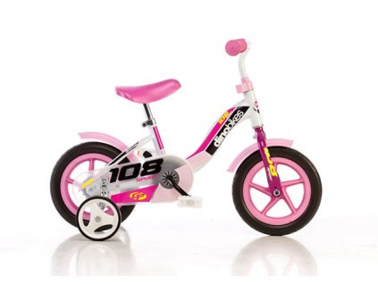 ACRA Kolo DINO BIKES 10" růžové holčičí